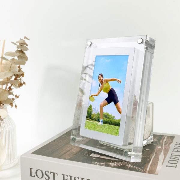 Digital Picture Frame Acrylic Video Player Digital Photo Frame Vertical Display With 1GB And Battery Type C Video Frame Gift For Loved - Image 5