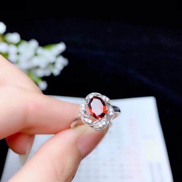 Ring Necklace Ear Stud Luxury Colored Gems Suit - Image 4