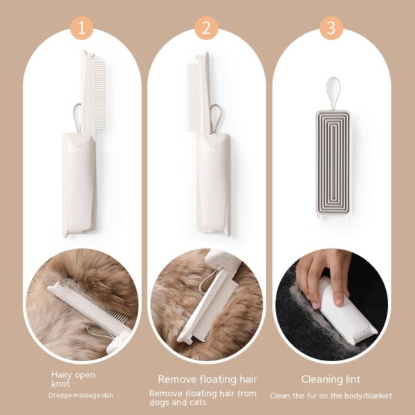 Pet Groomer Pet Hair Removal Brush Cat Grooming Brush Dog Cat Massage Epilator To Remove Floating Hair Cat Hair Dog Pet Supplies - Image 3