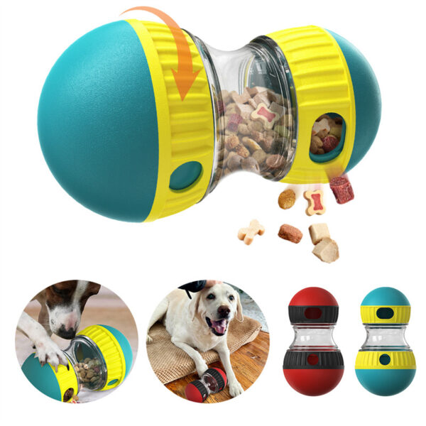 Food Dispensing Dog Toy Tumbler Leaky Food Ball Puzzle Toys Interactive Slowly Feeding Protect Stomach Increase Intelligence Pets Toy Pet Products - Image 4