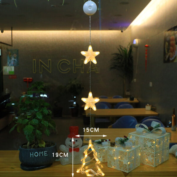 Christmas 3pcs LED Light Star Xmas Tree Hanging Sucker Lamp Window Ornaments Decoration For Home Xmas Navidad New Year Decor Christmas Decorations - Image 8