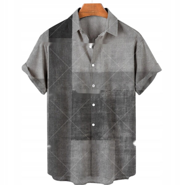 Men's Casual Fashion 3D Digital Printing Short Sleeve Shirt - Image 4