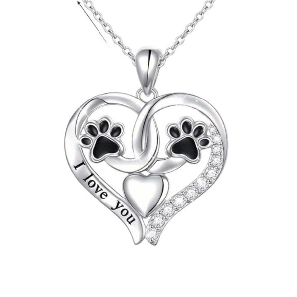 Cute Cartoon Paw Print Creative All Match Personality Pendant Necklace - Image 5