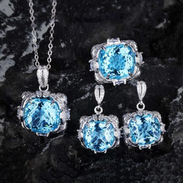 Women's Creative All-Match Ring Necklace And Earrings Suite - Image 5