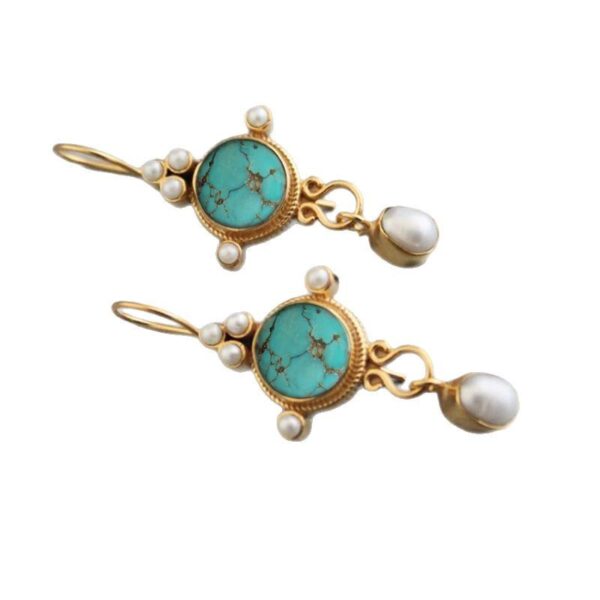 Alloy Inlaid Pearl Personalized Eardrops Ornament - Image 5
