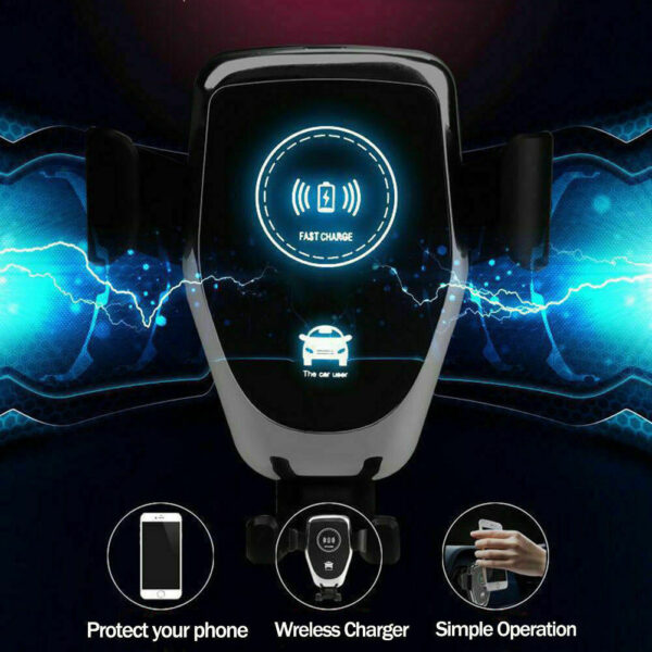 10W QI Wireless Fast Car Charger Mount Holder Stand Automatic Clamping Charging - Image 10