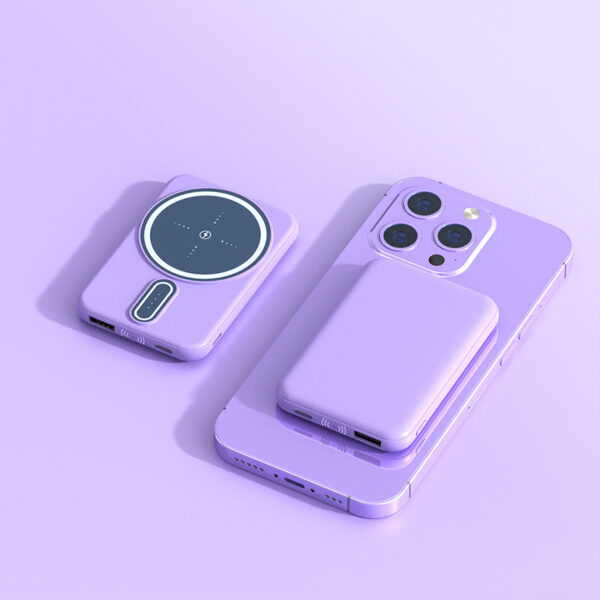Magnetic Suction Charging Bank Wireless Charging Bank Mobile Power Supply - Image 3