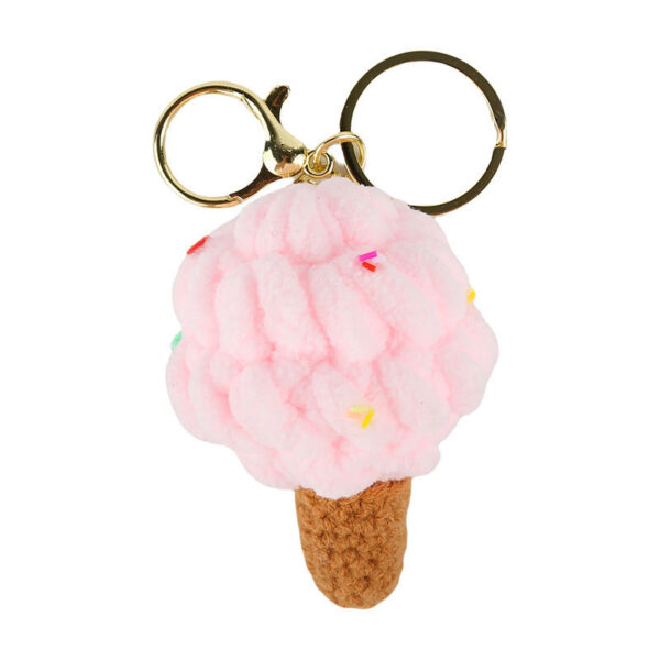 Original Plush Colorful Ice Cream Keychain - Image 5