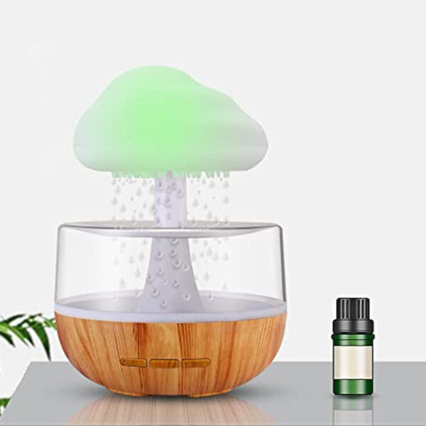 2-in-1 Desk Humidifier Rain Cloud Aromatherapy Essential Oil Zen Diffuser & Raining Cloud Night Light Mushroom Lamp - Image 10