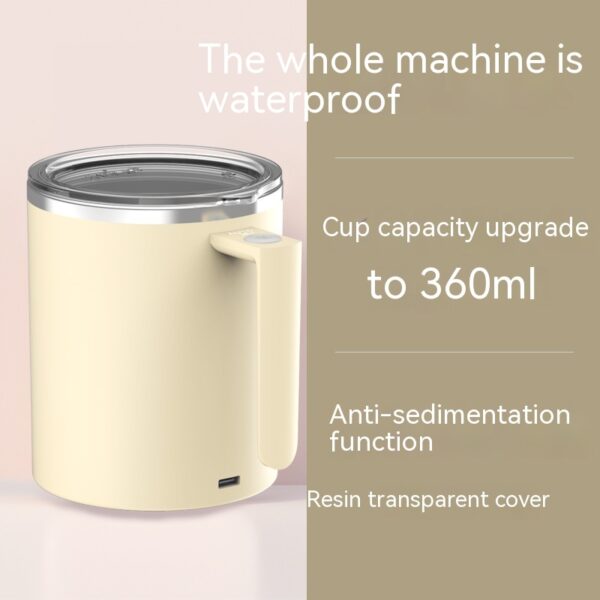 Portable Smart Magnetic Automatic Mixing Coffee Cup Rechargeable Rotating Home Office Travel Stirring Cup - Image 8