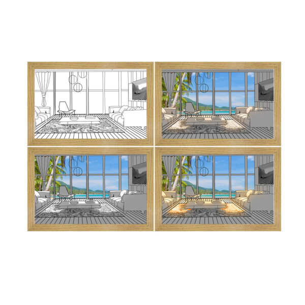 Illuminated Picture LED Decorative Light Painting Bedside Picture Style Creative Modern Simulate Sunshine Drawing Night Light Gift - Image 2