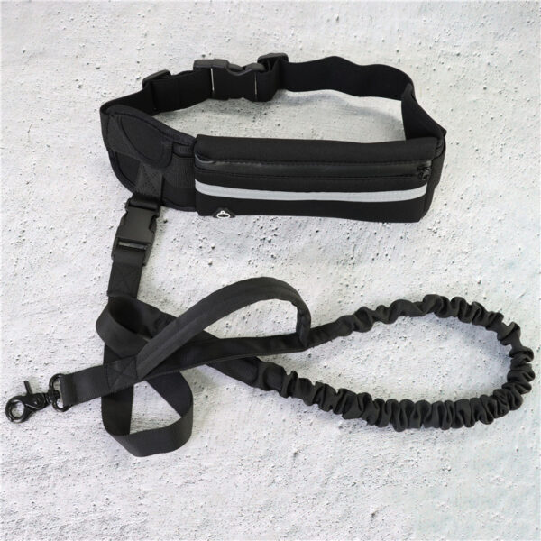 Hands Free Dog Leash Pet Walking And Training Belt With Shock Absorbing Bungee Leash For Up To 180lbs Large Dogs Phone Pocket And Water Bottle Holder - Image 4