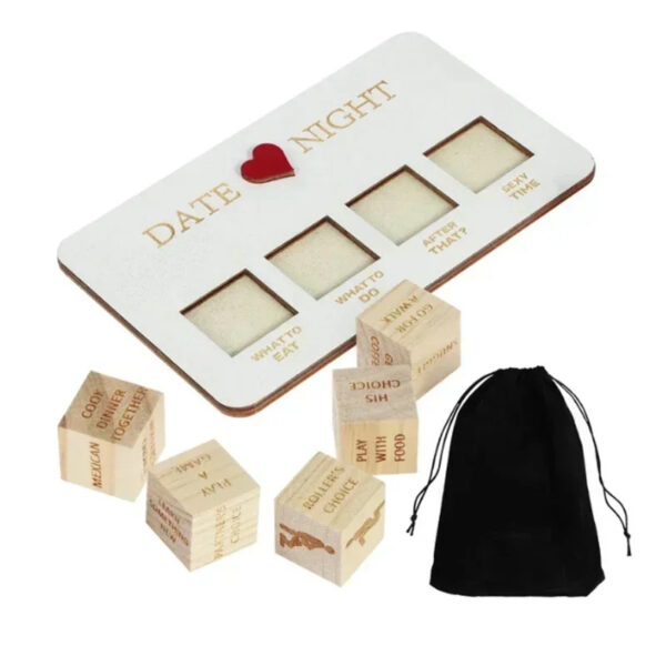 Wooden Date Night Dice Wooden Date Night Ideas Game Dice Romantic Couple Date Night Game Action Decision Dice Games For Couple - Image 6
