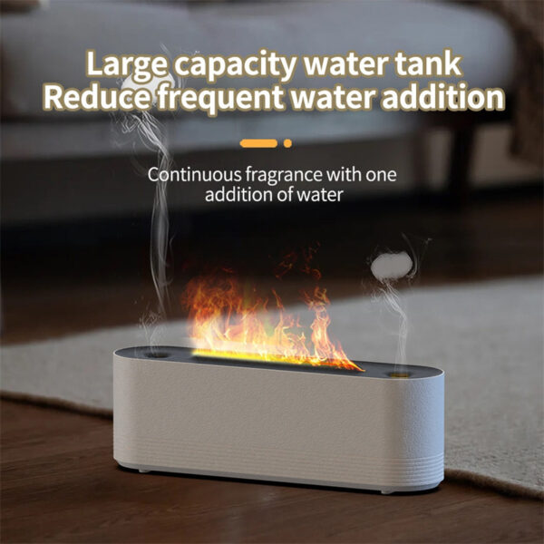 Flame Air Humidifier Ultrasonic 7 Colors Aroma Diffuser LED Cool Mist Maker Fogger Essential Oil Room Fragrance Office Home Decor - Image 2