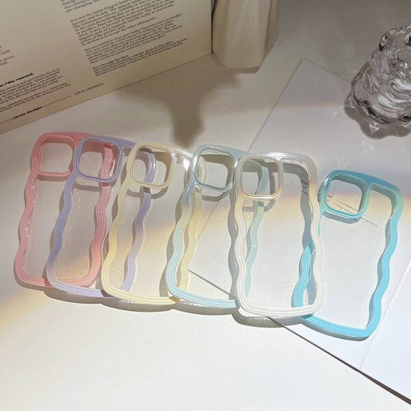 Wave Border Mobile Phone Case Solid Color Simple Candy Color - Image 8