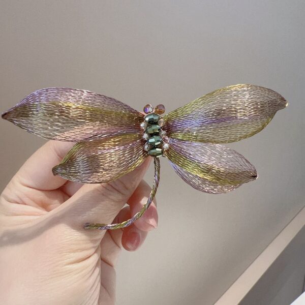 Retro High-grade Gradient Two-color Brooch Dragonfly Elegant - Image 6