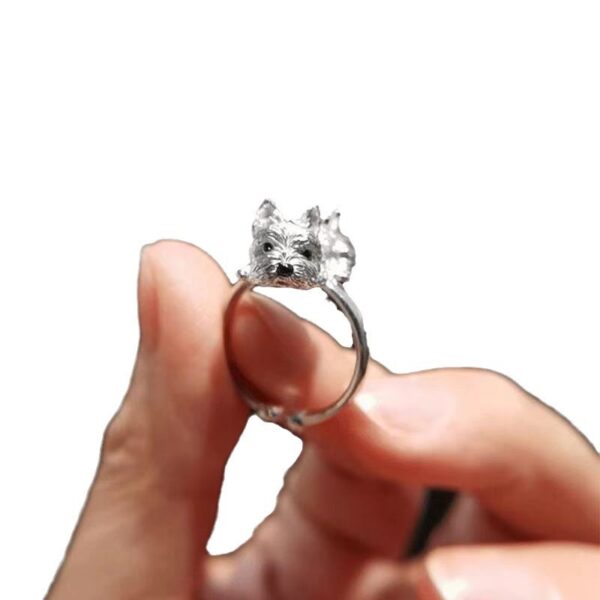Female Creative Cartoon Puppy Ring - Image 5