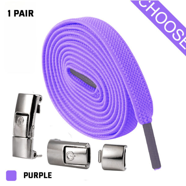 Press Lock Shoelaces Without Ties Elastic Laces Sneaker 8MM Widened Flat No Tie Shoe Laces Kids Shoelace For Shoes - Image 6