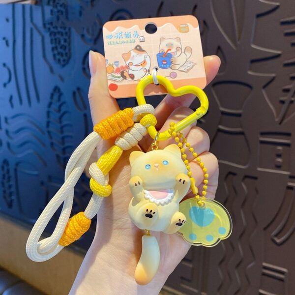 Creative Portable Cartoon Cat Keychain - Image 2