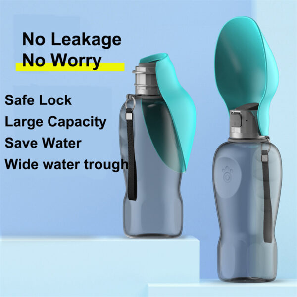 800ml Dogs Water Bottle Portable High Capacity Leakproof Pet Foldable Drinking Bowl Golden Retriever Outdoor Walking Supplies Pet Products - Image 5