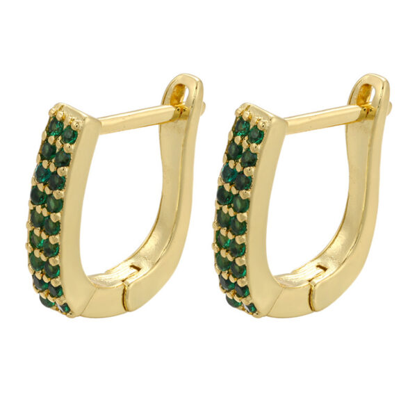 Micro-inlaid Colorful Crystals Ear Clip Horseshoe - Image 5