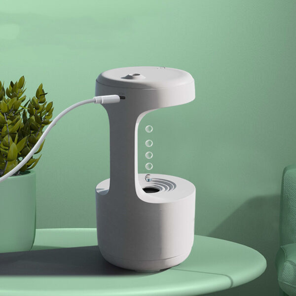Bedroom Anti-Gravity Humidifier With Clock Water Drop Backflow Aroma Diffuser Large Capacity Office Bedroom Mute Heavy Fog Household Sprayer - Image 10