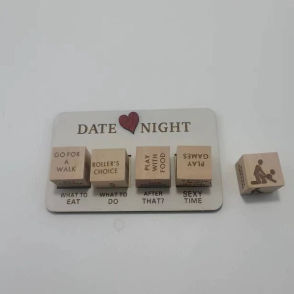 Wooden Date Night Dice Wooden Date Night Ideas Game Dice Romantic Couple Date Night Game Action Decision Dice Games For Couple - Image 7
