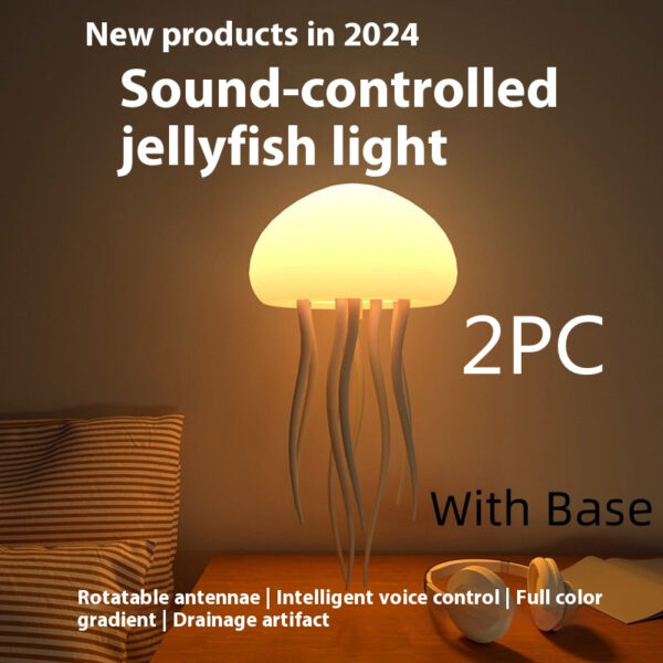 Jellyfish Mood Lamp LED Jellyfish Night Light Portable Jellyfish Lamp Jellyfish Decorations Smart Table Lamp For Bedside Desk - Image 9