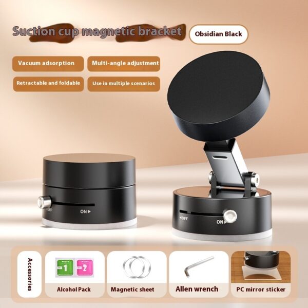 Foldable Magnetic Vacuum Car Phone Holder Foldable Suction Cup With Suction Cup Hands-Free Navigation For Smart Phone - Image 9