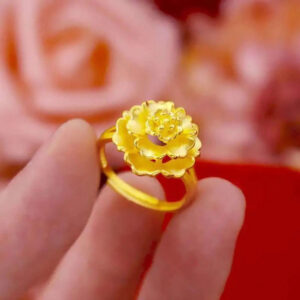 Ring Female Special-interest Design Rich Flower Tail