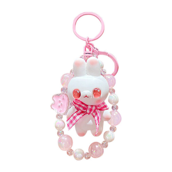 Cartoon Beaded Cute Bunny Doll Keychain - Image 5