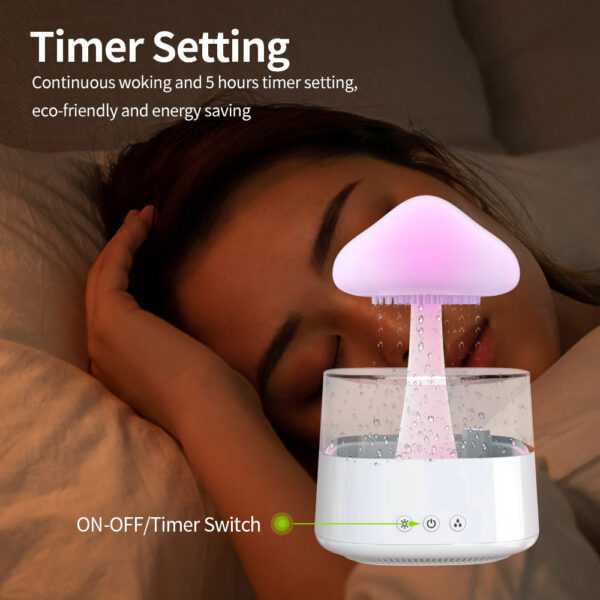 Rain Humidifier Mushroom Humidifier Rain Cloud Humidifier Water Drop Humidifier - Image 5