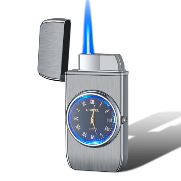 Personalized Creative Multifunctional Electronic Watch Cigarette Lighter-in-one Body Multi-purpose LED Flashing Lamp Gift Lighter - Image 10