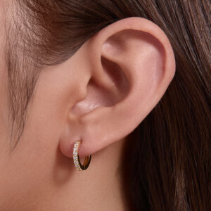 S925 Sterling Silver Diamond Single Row Zircon Earrings