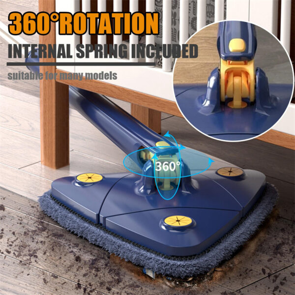 Extendable Triangle Mop 360 Rotatable Adjustable 110 Cm Cleaning Mop For Tub Tile Floor Wall Cleaning Mop Deep Cleaning Mop - Image 2