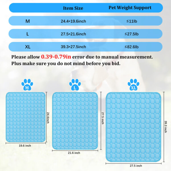 Pet Cooling Mat Cool Pad Cushion Dog Cat Puppy Blanket For Summer Sleeping Bed Dog Cooling Bed Pet Cooling Mat - Image 5