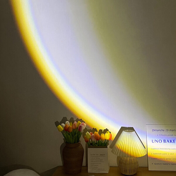 INS USB Moon Lamp LED Rainbow Neon Night Sunset Light Projector Photography Wall Atmosphere Lighting For Bedroom Home Decor - Image 6
