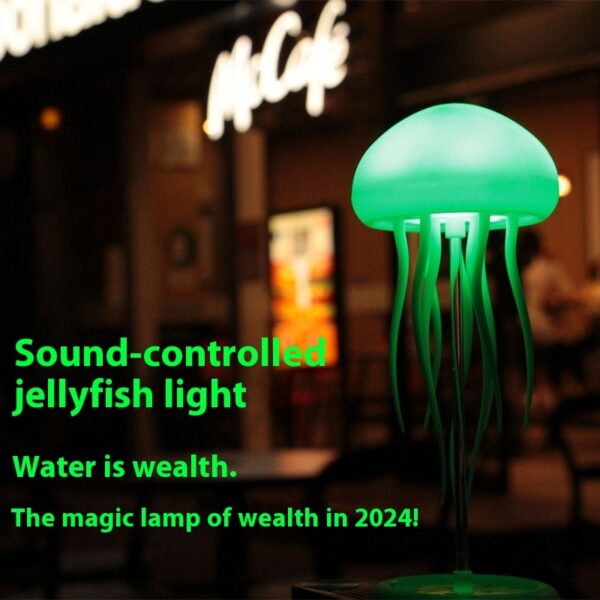 Jellyfish Mood Lamp LED Jellyfish Night Light Portable Jellyfish Lamp Jellyfish Decorations Smart Table Lamp For Bedside Desk - Image 5