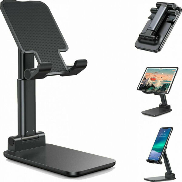 Cell Phone Stand Desktop Holder Tablet Stand Mount Mobile Phone Desktop Tablet Holder Table Cell Foldable Extend Support Desk Mobile Phone Holder Stand - Image 10