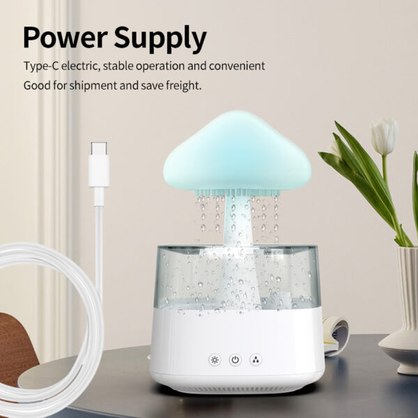 Rain Humidifier Mushroom Humidifier Rain Cloud Humidifier Water Drop Humidifier - Image 7