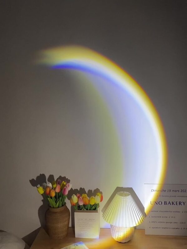 INS USB Moon Lamp LED Rainbow Neon Night Sunset Light Projector Photography Wall Atmosphere Lighting For Bedroom Home Decor - Image 7
