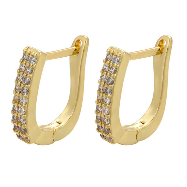 Micro-inlaid Colorful Crystals Ear Clip Horseshoe - Image 3