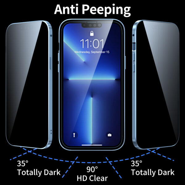 Privacy-proof Magneto Phone Case Double Sided Metal Frame - Image 3