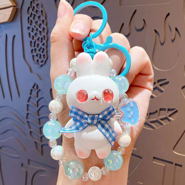 Cartoon Beaded Cute Bunny Doll Keychain - Image 8