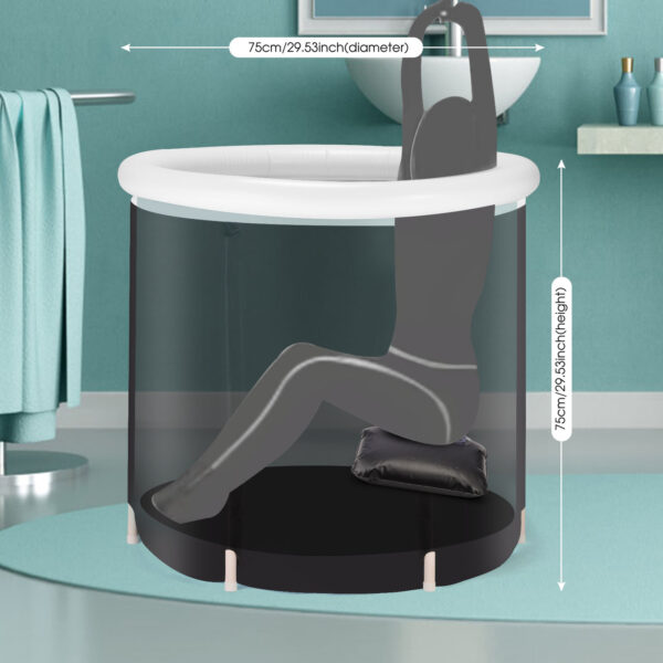 Recovery Ice Tub Foldable Bathtub Outdoor Portable Cold Water Therapy Tub Fitness Rehab Ice Tub For Athletes Long Lasting Insulated Ice Tub, Spa Soaking Bucket - Image 3