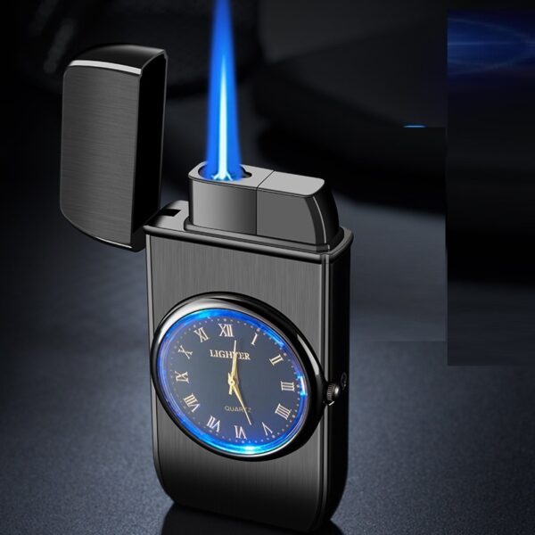 Personalized Creative Multifunctional Electronic Watch Cigarette Lighter-in-one Body Multi-purpose LED Flashing Lamp Gift Lighter - Image 5
