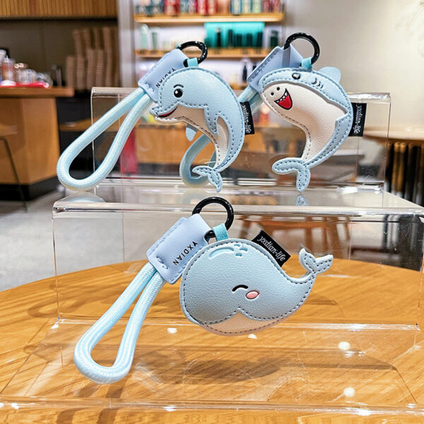 Original Marine Animal Leather Dolphin Keychain - Image 2