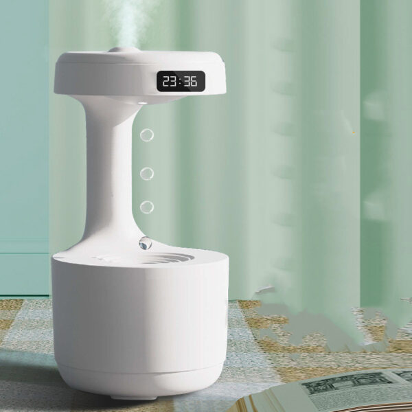 Bedroom Anti-Gravity Humidifier With Clock Water Drop Backflow Aroma Diffuser Large Capacity Office Bedroom Mute Heavy Fog Household Sprayer - Image 8