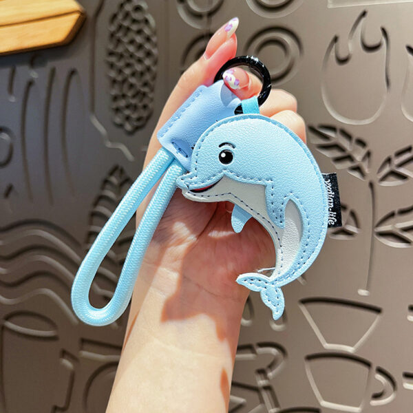 Original Marine Animal Leather Dolphin Keychain - Image 6