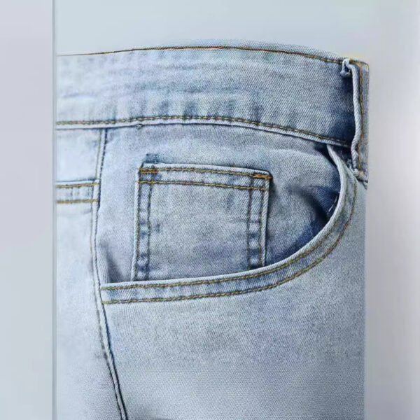 Fashion Wash Jeans Men's Ripped - Image 2